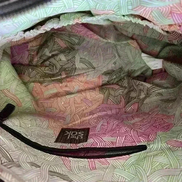 The Sak Two Way Tote Handbag Large  Leather Brown Snake Pattern. - Picture 7 of 13